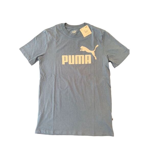 PUMA Men's Graphic Print‎ Crew Neck T-Shirt Blue Size S - Picture 1 of 4